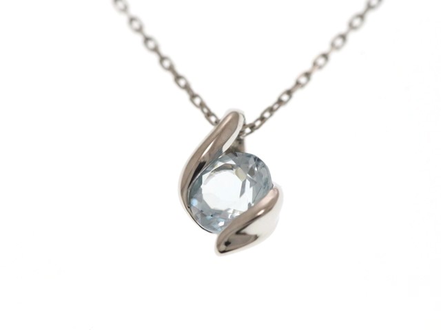 4℃ ヨンドシー ジュエリー ネックレス PT850 プラチナ アクアマリン