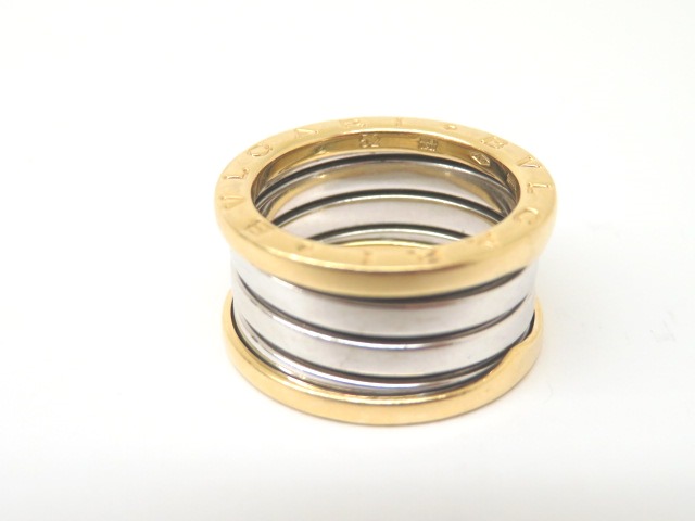 ブルガリリング・指輪 B-zero1 ビーゼロワン リング Mサイズ K18 イエローゴールド YG ゴールド金 40802059929