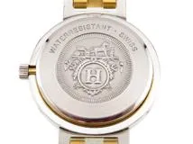 HERMES　エルメス　時計　クリッパーコンビ　GP/SS　CL4.220　クォーツ　アイボリー文字盤【207】2147300378755
