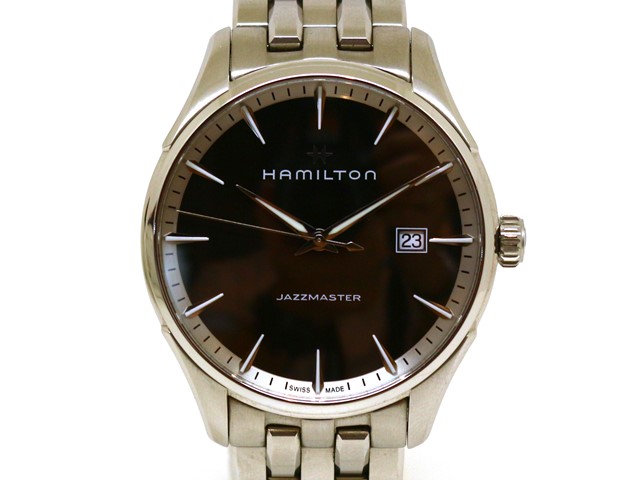 HAMILTON　ハミルトン　時計　ジャズマスター　H324510　ブラック文字盤　メンズ　ステンレス　クオーツ  (2141000327488)【200】