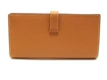 HERMES　エルメス　長財布　ベアンスフレ　ヴォーエプソン　ゴールド　SV　シルバー金具　2147100515947　【200】