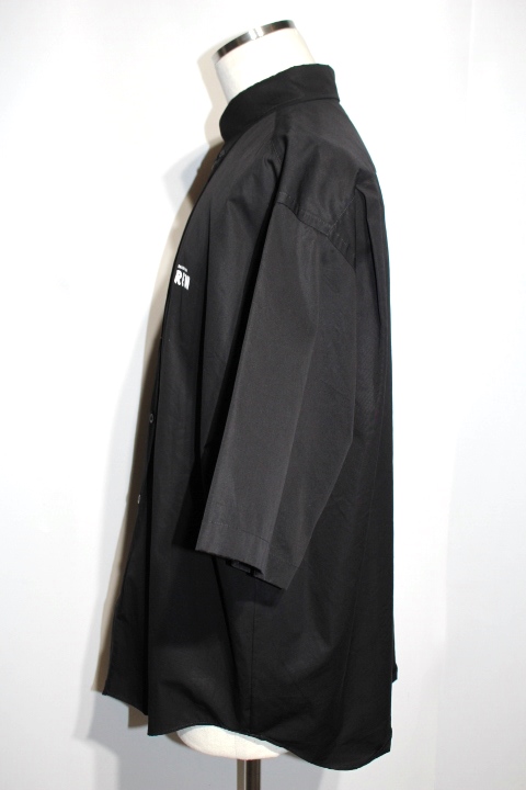 BALENCIAGA バレンシアガ 23AW S/S Large Fit Shirt バックBBプリントオーバーサイズ半袖シャツ 751921 TNM60 ブラック