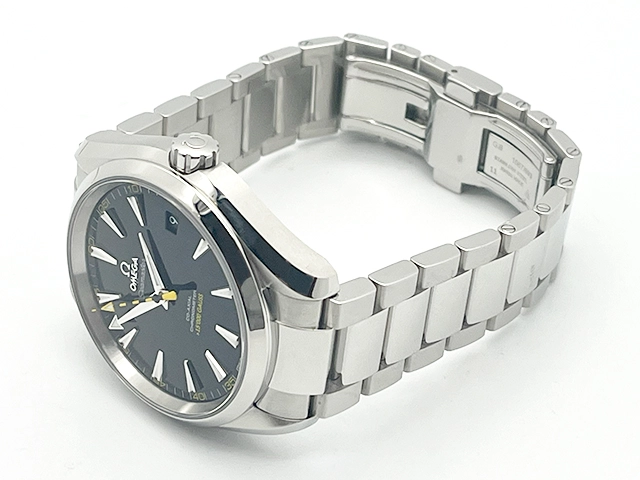 OMEGA　オメガ　2024年ギャランティー　シーマスター　アクアテラ　15000ガウス　自動巻き　150m防水　ステンレス  ブラック　クロノメーター　参考定価：759000　【432】　2143200587280