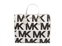 MICHAEL KORS マイケルコース バッグ 2WAYトートバッグ 35S1GZTT3B オフホワイト ブラウン PVC カーフ  2141200365198 【437】 の購入なら「質」の大黒屋（公式）