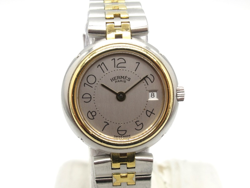 エルメス 腕時計 クリッパーレディース HERMES HERMES エルメス クリッパー SS/YG レディース クォーツ