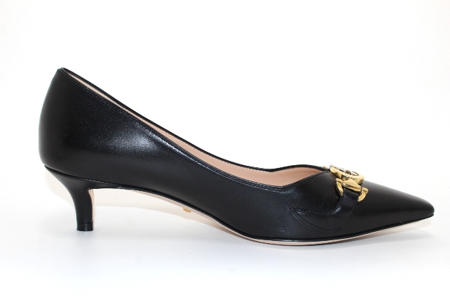 GUCCI グッチ パンプス レディース36 ブラック レザー 596859