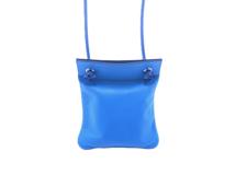 HERMES　エルメス　アリーヌミニ ブルー　シルバー金具　ヴォースイフト　U刻印2022年頃製造【472】HA