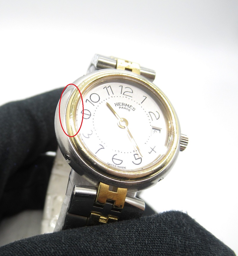 エルメス 腕時計 クリッパーレディース HERMES HERMES エルメス クリッパー SS/YG レディース クォーツ