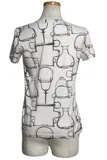 HERMES エルメス 衣類 Projets CarresTシャツ レディース36 ホワイト コットン (2148103863622) 【200】