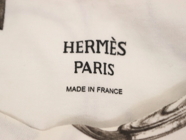 HERMES エルメス 衣類 Projets CarresTシャツ レディース36 ホワイト コットン (2148103863622) 【200】