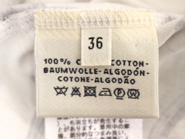 HERMES エルメス 衣類 Projets CarresTシャツ レディース36 ホワイト コットン (2148103863622) 【200】