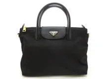 PRADA プラダ 2wayショルダートート BN2106 ブラック（NERO) ナイロン カーフ【205】 の購入なら「質」の大黒屋（公式）