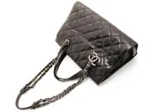 CHANEL　シャネル　バッグ　マトラッセ チェーンショルダートート　ブラック　SV　キャビアスキン　2120000284212　【200】