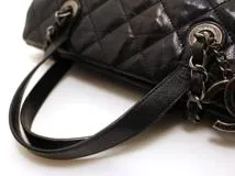 CHANEL　シャネル　バッグ　マトラッセ チェーンショルダートート　ブラック　SV　キャビアスキン　2120000284212　【200】