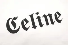 CELINE　セリーヌ　衣類　ゴシックロゴプリント Tシャツ　メンズS　ホワイト　コットン　2143300207460　【200】