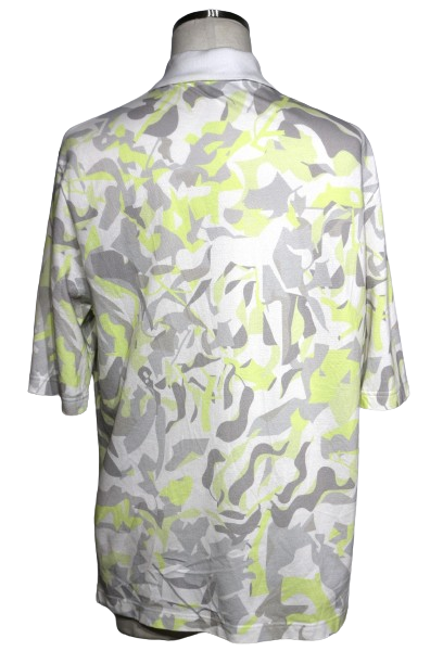 HERMES エルメス 衣類 ポロシャツ メンズM ホワイト イエロー グレー