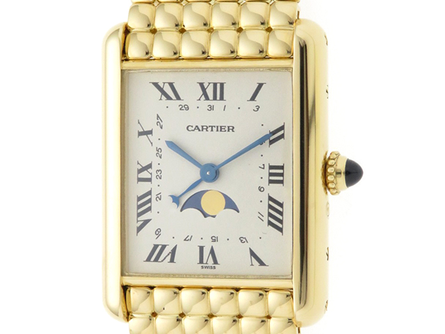 美品 カルティエ タンク ルイ カルティエ ムーンフェイズ SM Cartier