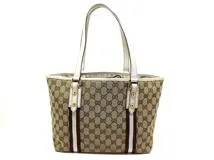 GUCCI グッチ トートバッグ 137396 GGキャンバス ベージュ ホワイト