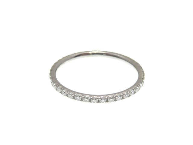 TIFFANY&CO ティファニー メトロリング K18WG ダイヤモンド リング 7号