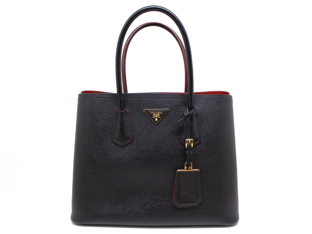 PRADA プラダ バッグ 2way ショルダーバッグ トートバッグ ブラック サフィアーノ レザー 1BG756 2143100438040  【200】 の購入なら「質」の大黒屋（公式）