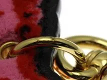 LOUIS VUITTON ルイヴィトン 小物 LVｘYK キーホルダー・フェイスフィッシュ M01133 ピンク/レッド ゴールドメッキ/レザー（2023年頃製造）　【472】YY