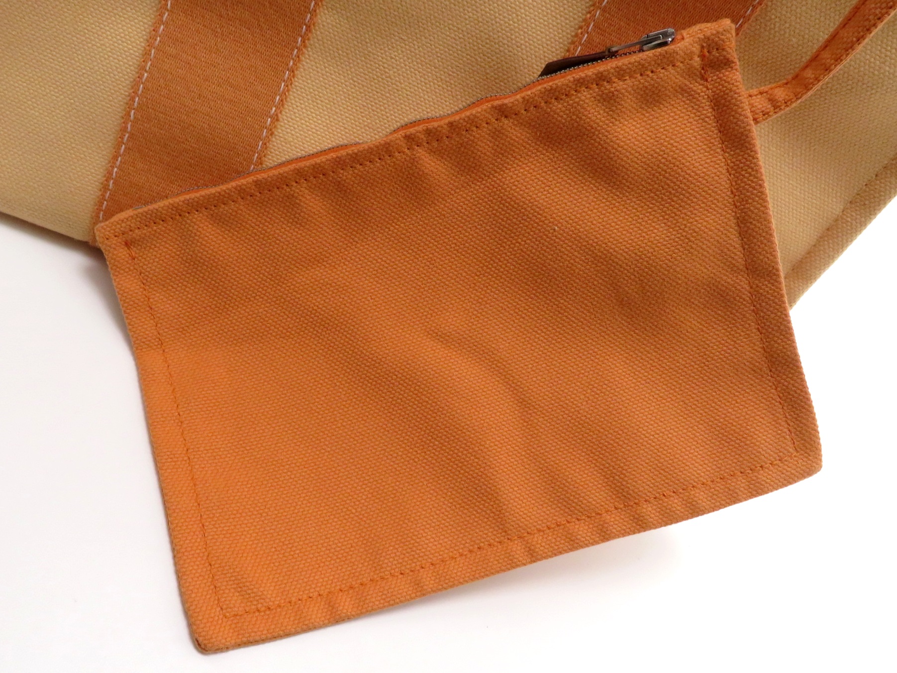 HERMES エルメス ボラボラPM トートバッグ キャンバス オレンジ