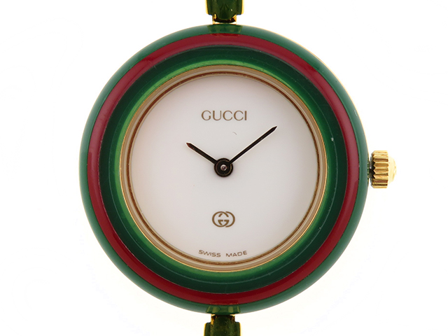 GUCCI グッチ 時計 チェンジベゼル 1100－L クォーツ レディース