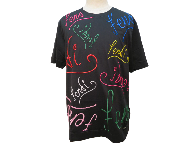 FENDI フェンディ ロゴ 水色 Tシャツ オシャレデザイン（楽天市場 