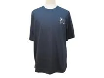 HERMES　エルメス　ミニレザーパッチTシャツ　メンズL　マリン　コットン　H457930HZ01LA　2143000687722　【432】