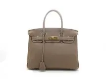 HERMES エルメス バッグ バーキン30 エトゥープ トゴ □N GP 
