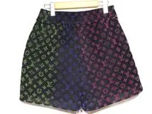 LOUIS VUITTON　ルイヴィトン　衣類　グラディエント モノグラム メッシュ ハーフパンツ　メンズ36　ブラック　ポリエステル　2143300205954　【200】