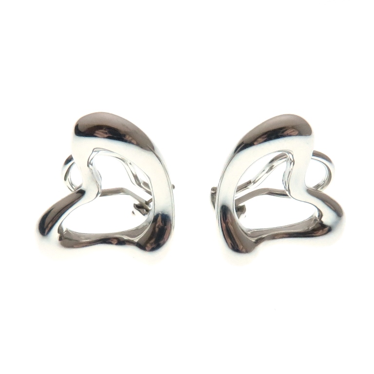 ティファニー オープンハート ピアス フープ シルバー 925 Tiffany