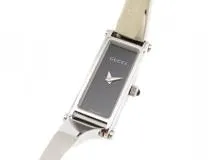 GUCCI　グッチ　1500L　ブラック文字盤　ステンレススチール　クオーツ　レディース　2141300425136【207】