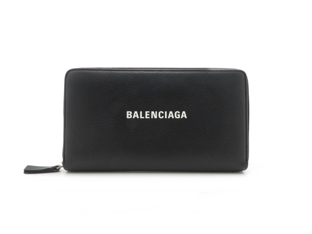 BALENCIAGA バレンシアガ 財布 ラウンドZIP長財布 ブラック