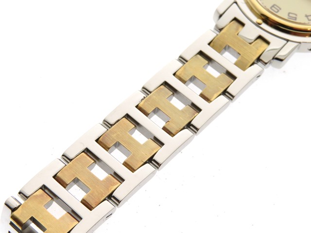 Hermes エルメス クリッパーコンビ CL4.220 クォーツ GP/SS