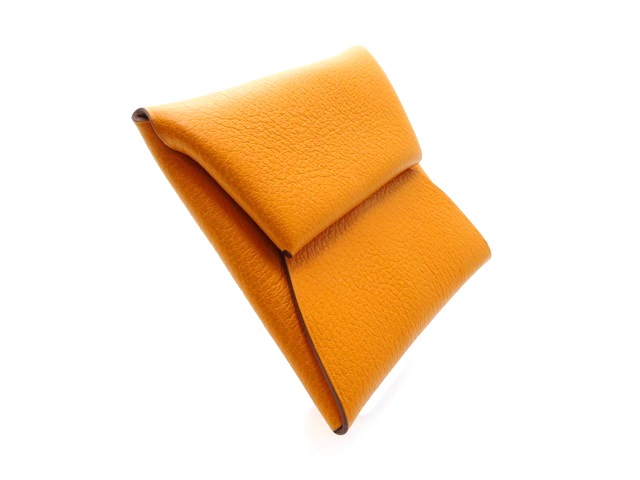 HERMES エルメス バスティア アプリコット SV コインケース