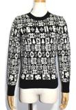 CHANEL　シャネル　トップス　ニット　セーター　レディース34　ブラック　ホワイト　ココマーク　P62184K47603　2019年　（2148103445033）【200】