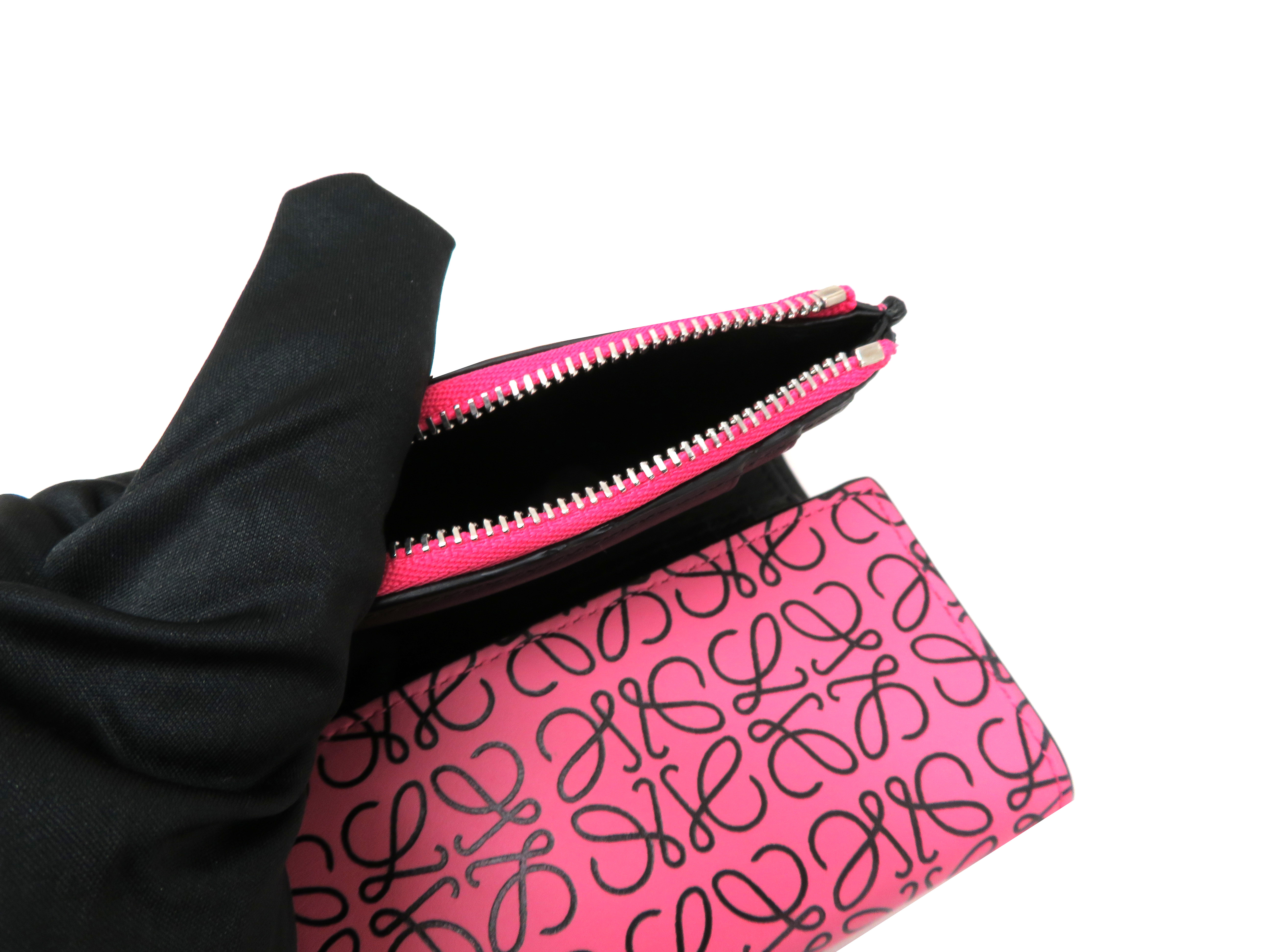 LOEWE ロエベ 3つ折り財布 ピンク カーフ 107.55GS97【204】 の