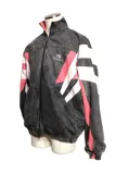 BALENCIAGA UNIFIT ジャケット ブラック/レッド/ホワイト BALENCIAGA バレンシアガ デニムトラックジャケット メンズL