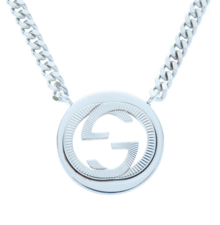 GUCCI グッチ インターロッキング ネックレス シルバー 約18.5g
