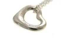 TIFFANY&CO ティファニー ジュエリー ネックレス オープン ハート ペンダント 925 シルバー 2.2g【473】