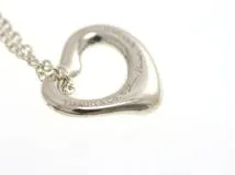 TIFFANY&CO ティファニー ジュエリー ネックレス オープン ハート ペンダント 925 シルバー 2.2g【473】