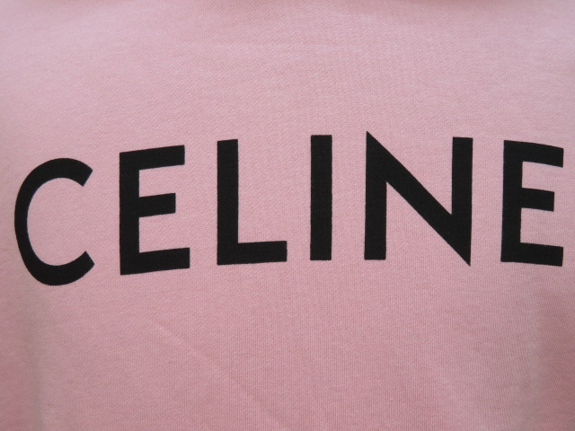 CELINE セリーヌ ロゴパーカー メンズS ピンク/ブラック
