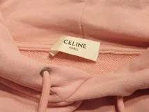 CELINE　セリーヌ　ロゴパーカー　メンズS　ピンク/ブラック　コットン　H526Y24J06　2143300206081　【432】