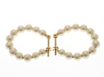 JEWELRY ノンブランド ジュエリー パール ピアス K18 イエローゴールド 2.5g【473】