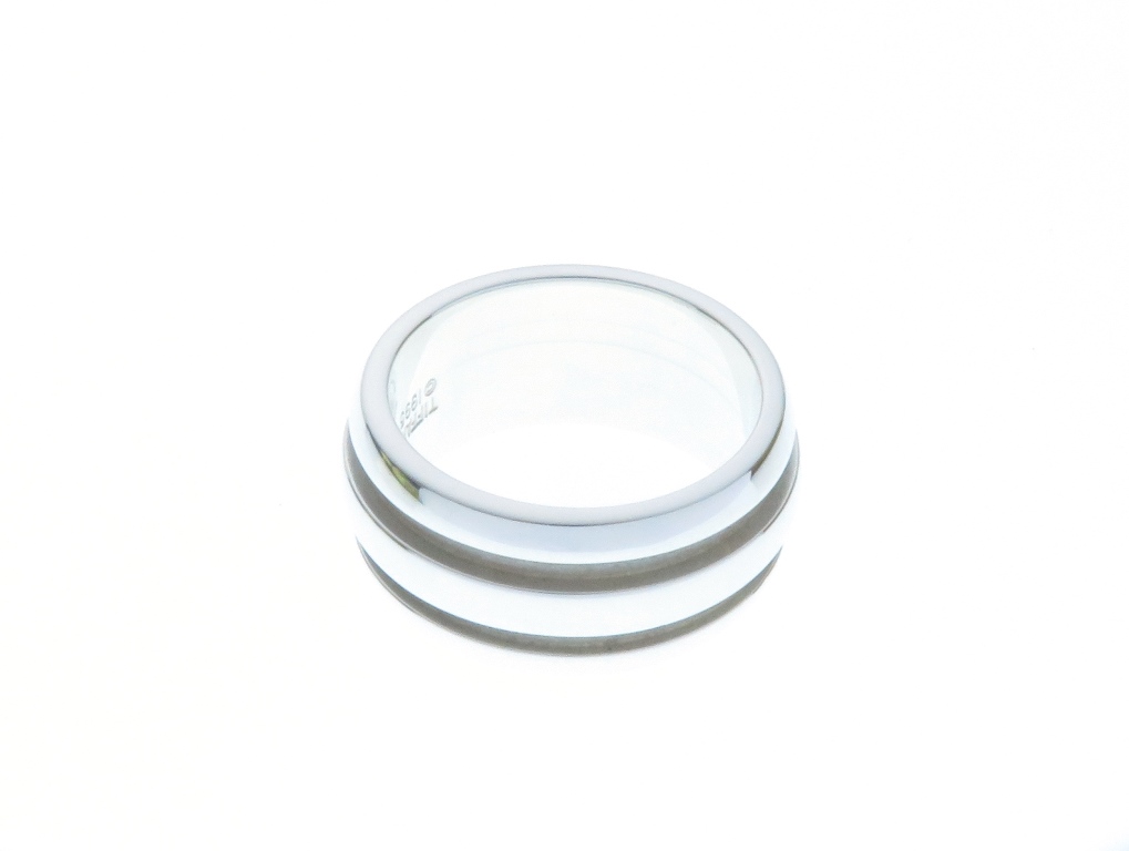 ティファニー グルーブド ライン オーバル シルバー 925 TIFFANY&Co. ティファニー グルーブド リング 指輪 ダブルライン 13.5