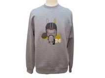 HERMES　エルメス　クォーターバッシュトレーナー　メンズM　グレー　コットン　H367820HA76ME　2143000676740　【432】