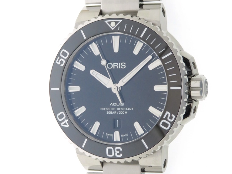 オリス ORIS アクイス デイト 01 733 7730 4134 SS 自動巻き メンズ 腕時計