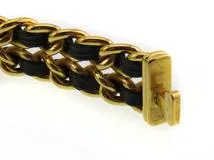 CHANEL　シャネル　レディース時計　プルミエールS　H0001　ブラック文字盤　ゴールドメッキ/レザー　クォーツ【430】2148103670817