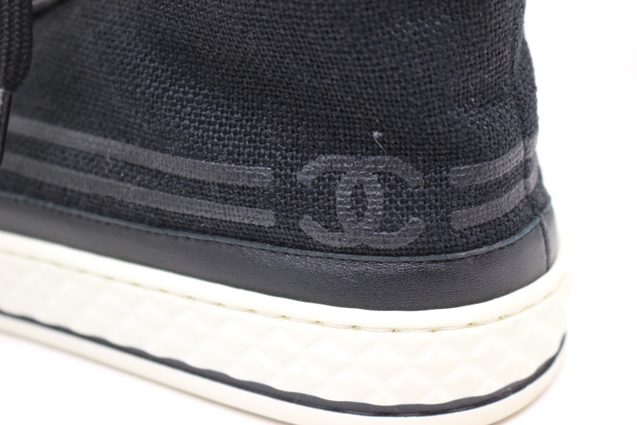 CHANEL シャネル ココマーク ハイカット スニーカー レディース